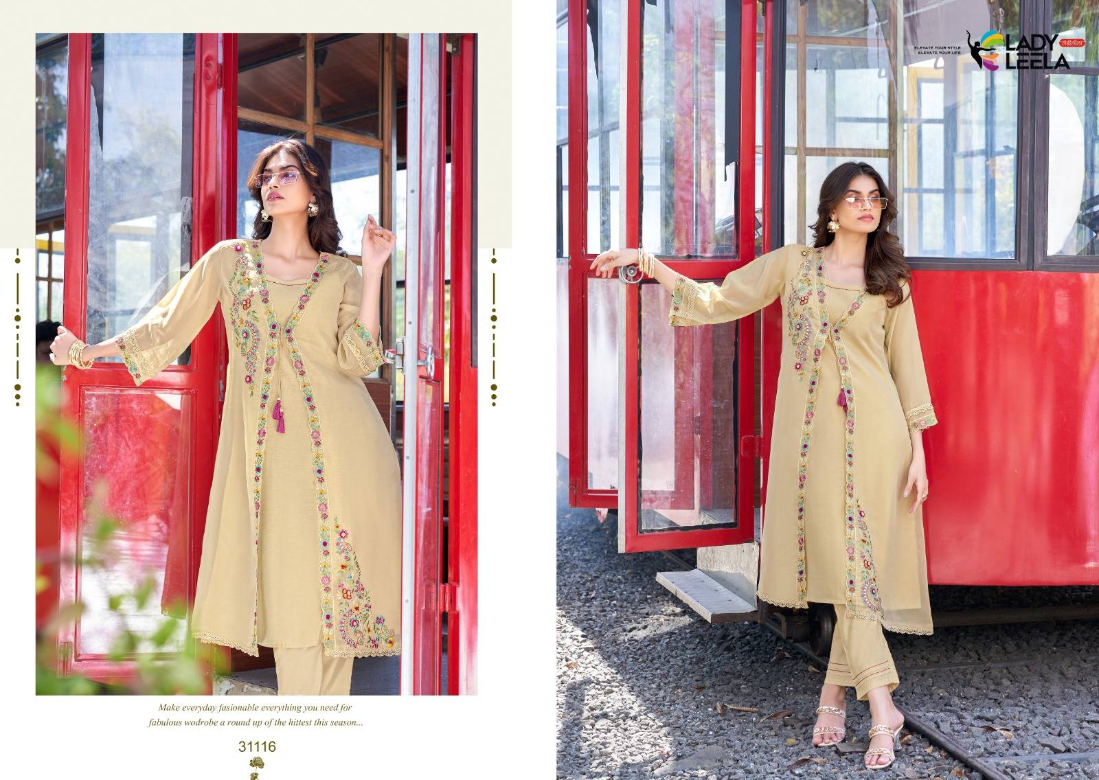 FLORAL by LADY LEELA 3111 to 3116 Series Designer Stylish Fancy Ethnic Wear Collection Heavy Handwork & Embriodery Stitched dresses At Wholesale Price